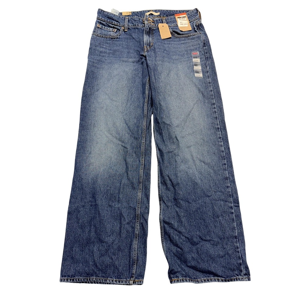 Levis Superlow Loose Jeans Mens 31x32 Blue Medium Wash Relaxed Straight Denim